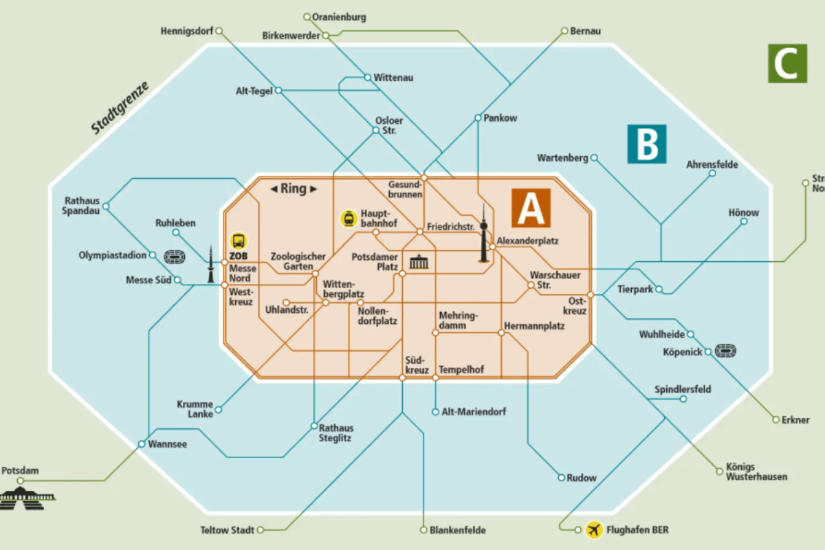 ベルリンABCゾーン地図 ベルリンABCゾーン地図